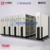 -Mobile File ALBA MF AUM 204 tampak keseluruhan -Sistem Roll O Pack mekanik ALBA -Konfigurasi mobile file gandeng 2 baris kapasitas besar -Detail rak arsip dan finishing epoxy powder coating