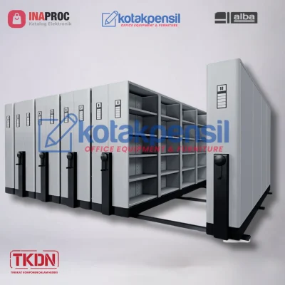 -Mobile file alba mf aum 404 roll o pack -Lemari arsip geser kapasitas ekstra besar -Mobile file arsip tkdn iso sni -Roll o pack arsip instansi pemerintah