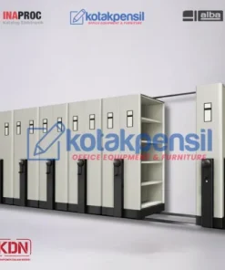 -Mobile file alba mf aum 105 roll o pack mekanik -Lemari arsip mobile file kapasitas sangat besar -Sistem roll o pack arsip kantor alba